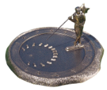 Golfer Sundial Golfer Sundial