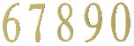 Three Inch Polished Brass Address Numbers