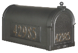Berkshire Mailbox w/ Front & Side Numbers & Paper Tube