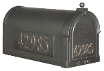 Berkshire Mailbox w/ Front & Side Numbers & Paper Tube Berkshire Mailbox w/ Front & Side Numbers & Paper Tube